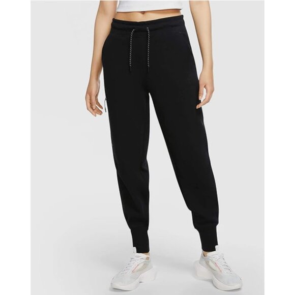 Nike Sportswear Tech Fleece Pants Women's Size M Black CW4292-010 Pockets - Picture 1 of 8